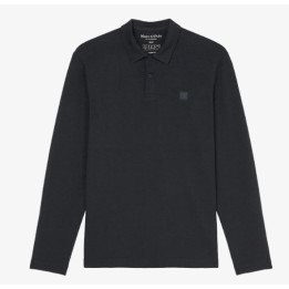 Pánské tričko s límečkem a dlouhým rukávem Marc O´Polo 520 2029 55012, vel. S, Dark Navy