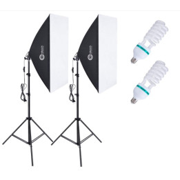 Kompaktní softbox Ombar YX-507001, 50x70 cm, 2x 135 W žárovka, 2ks