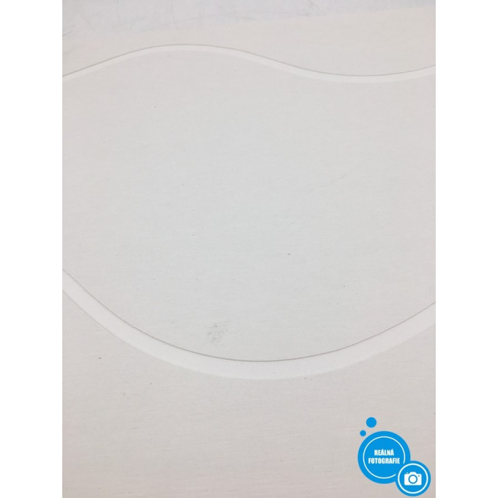 Protiskluzová koupelnová předložka z tvrdého kamene Pure4Home 60 x 39 x 0,9 cm, bílá