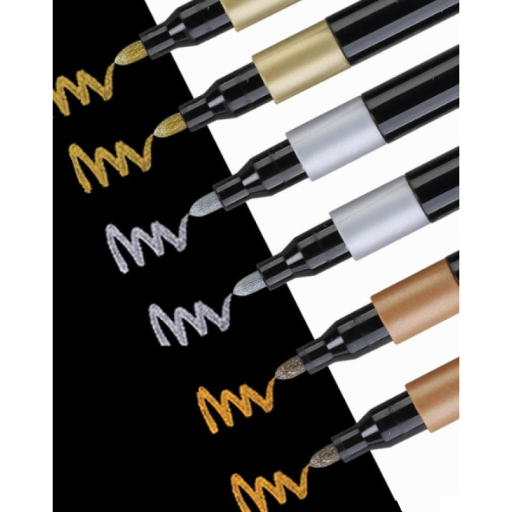 Metalické fixy Exyore Metallic Markers, 6ks