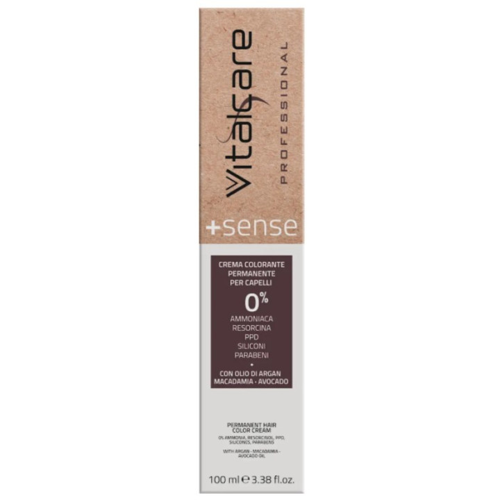 Permanentní barva na vlasy Vitalcare Professional + Sense, odstín 5/00 Castano Chiaro, 100 ml