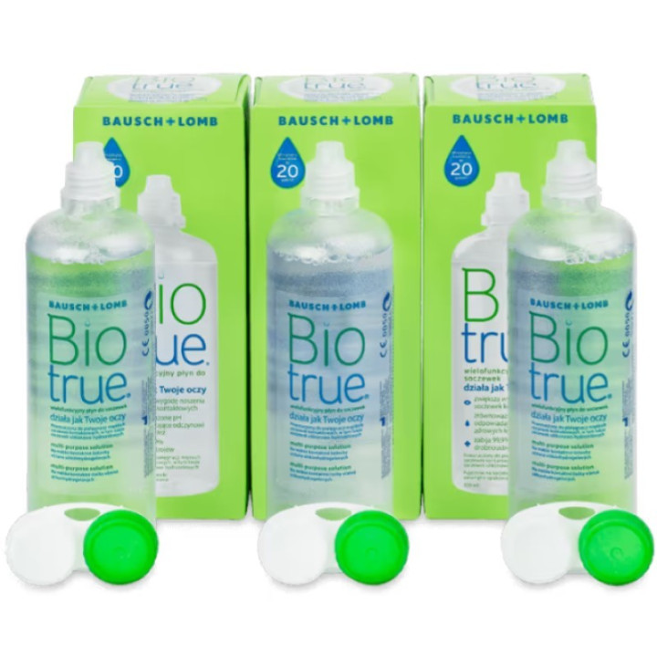 Roztok na kontaktní čočky Bausch & Lomb Bio True, 3x300 ml