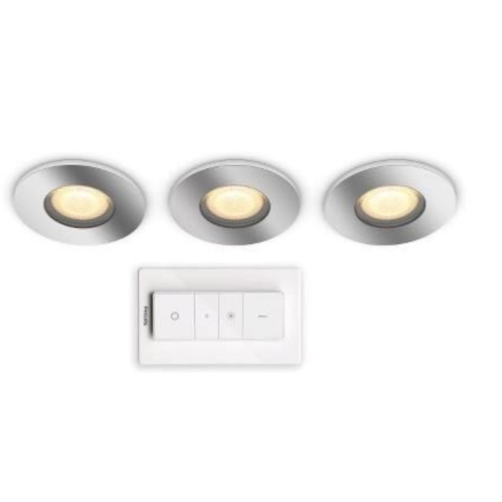 LED koupelnová svítidla s dálkovým ovládáním Philips LED White Ambiance Adore Hue , 220-240V, 3ks