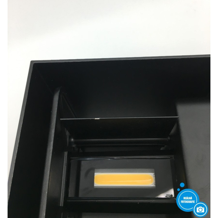 LED nástěnné svítidlo Fupe FP-HWBD-B01, 12W, 2ks, černá