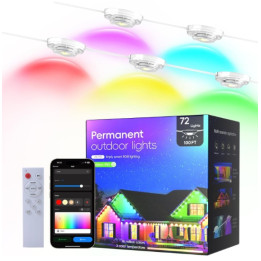 RGB LED venkovní osvětlení s dálkovým ovládáním JSK-F50, 36 W, 30 m