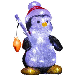 LED svítící tučňák Feeric Lights & Christmas, 25 cm, 30 LED