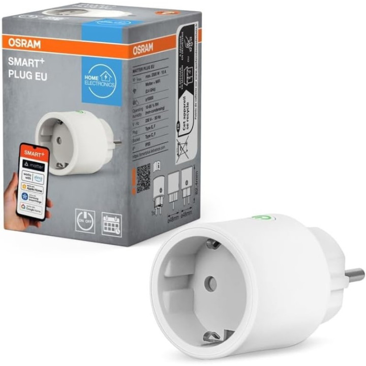 Chytrá zásuvka Osram SMART+ s technologií Matter WiFi (pro Alexa), 2300W