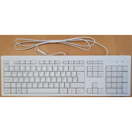 Mechanická klávesnice HP 125 Wired Keyboard, QWERTZ (Německé rozložení), bílá