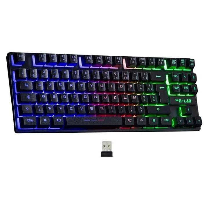 RGB Herní klávesnice THE G-LAB TKL WL CAESIUMTKL-WL/SP, (rozložení Francouzské) QWERTY