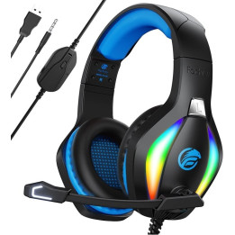 RGB herní sluchátka s mikrofonem  FACHIXY FC-100, modro-černá