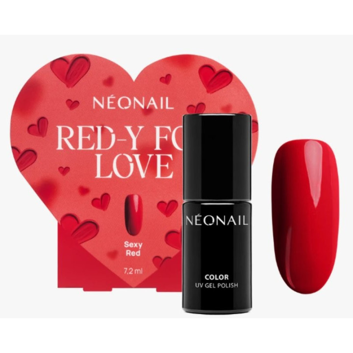 Gelový lak na nehty NEONAIL Red-y for Love, odstín Sexy Red, 7,2ml