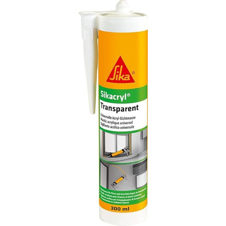 Akrylový tmel SIKA Sikacryl Transparent, 300ml