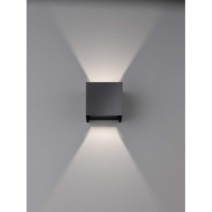 LED Nástěnné světlo FISCHER&HONSEL Wall 30259, 11x10x10 cm, 620 lm, 3000 K, 2x3W, černá