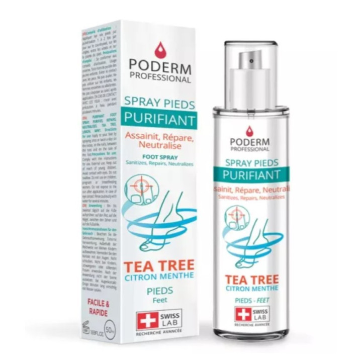 Péče o nohy PODERM PROFESSIONAL Tea Tree & Citron Menthe, 50 ml