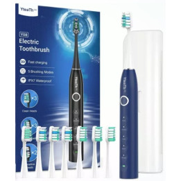 Sonický elektrický zubní kartáček YTEATH Y08W-Blu, 8 náhradních hlavic