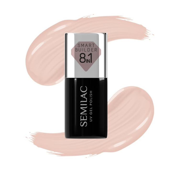 UV gel lak na nehty SEMILAC Smart Builder 8 v 1, odstín 816 Pale Nude, 7 ml