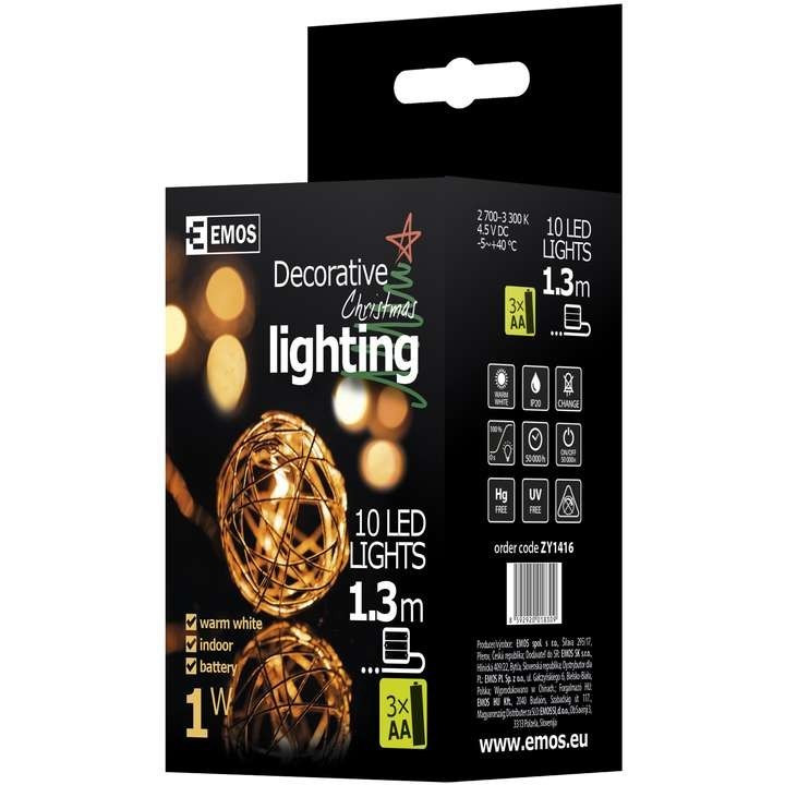 10LED XMAS COPPERBA.1M IP20 WW