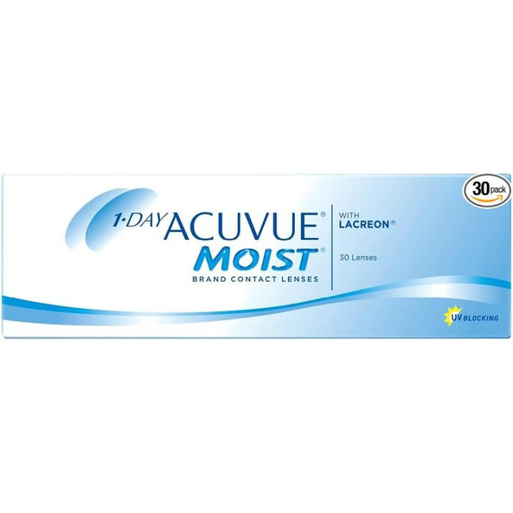 Kontaktní čočky ACUVUE 1-Day Moist, DIA 14.2/D +2.25/BC 9.0, 30 čoček