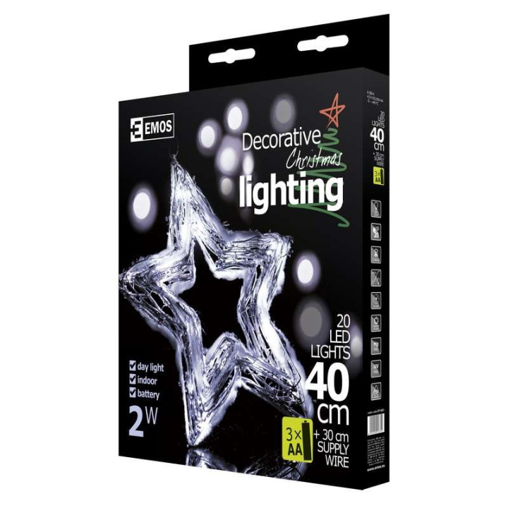 20LED XMAS RATTAN STAR IP20 DL
