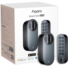 Elektronický SMART zámek dveří AQARA Smart Lock U200 EL-D02E, 24V, černá