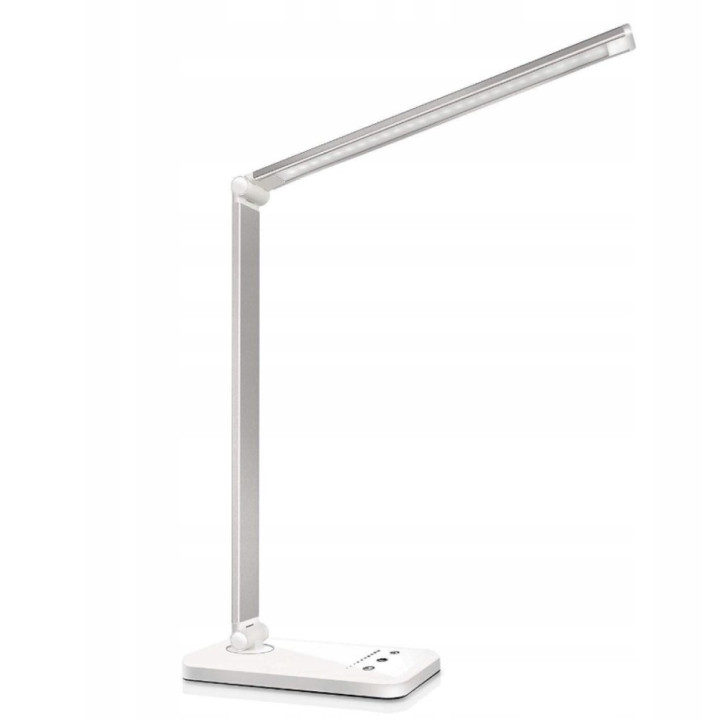 LED Stolní lampa QM019, 6W, stříbrná