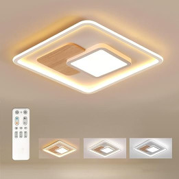 LED stropní svítidlo FITZMIA , 31.5x31.5 cm, 30 W (včetně dálk.ovládání)