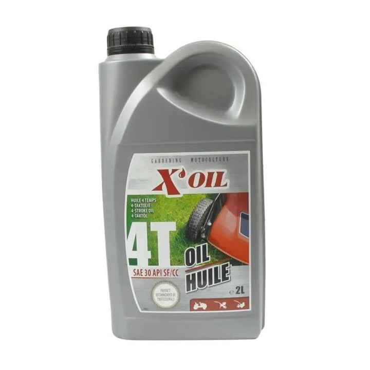 Motorový olej pro zahradní techniku X´OIL 4T Oil Huile SAE 30 API SJ/CD JASO MA, 2 l