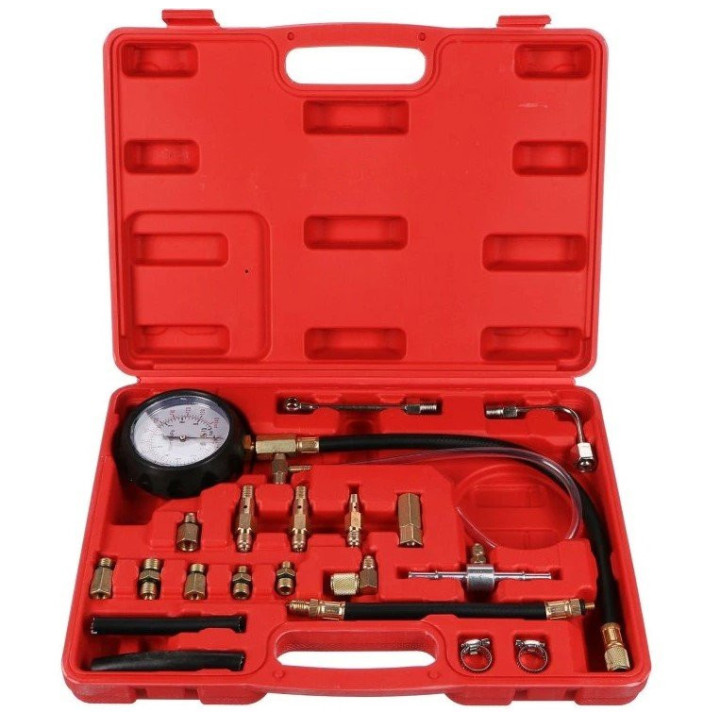 Sada pro testování tlaku benzínových motorů 0-140PSI/0-10BAR, 20ks