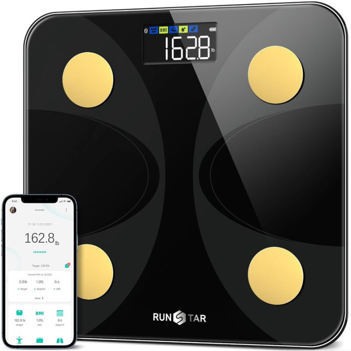 SMART digitální osobní váha RUNSTAR FG2431-G, Black Gold