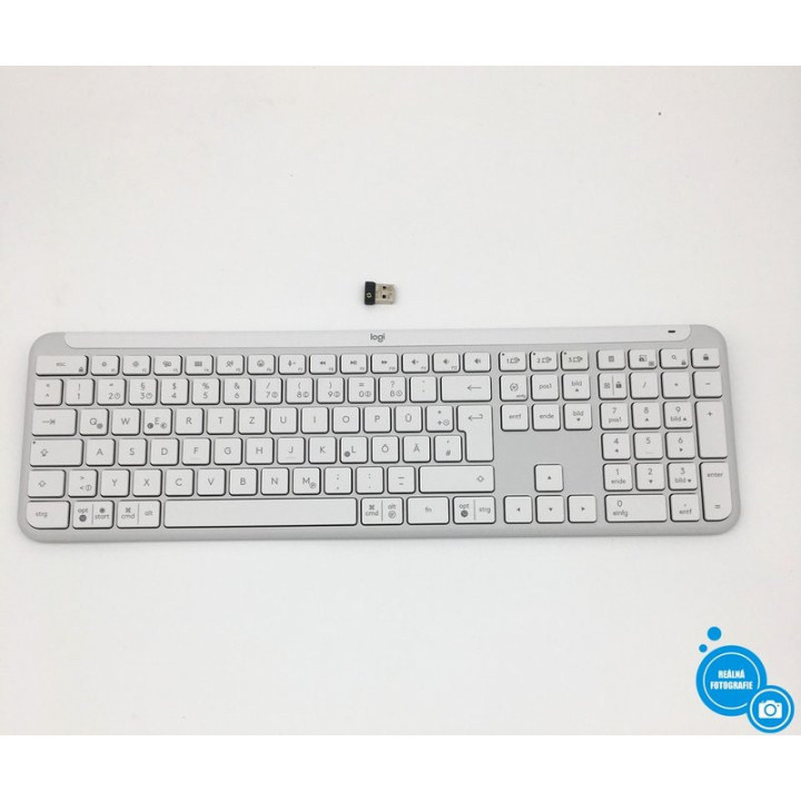 Bezdrátová klávesnice LOGITECH K950, bílá (rozložení německý jazyk)