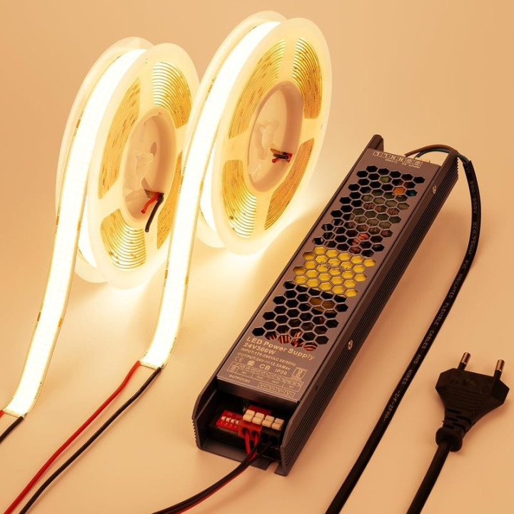 LED pásek BENLUN Strip Light 24V, 4000K, 960LED, Natural White, 2x5m