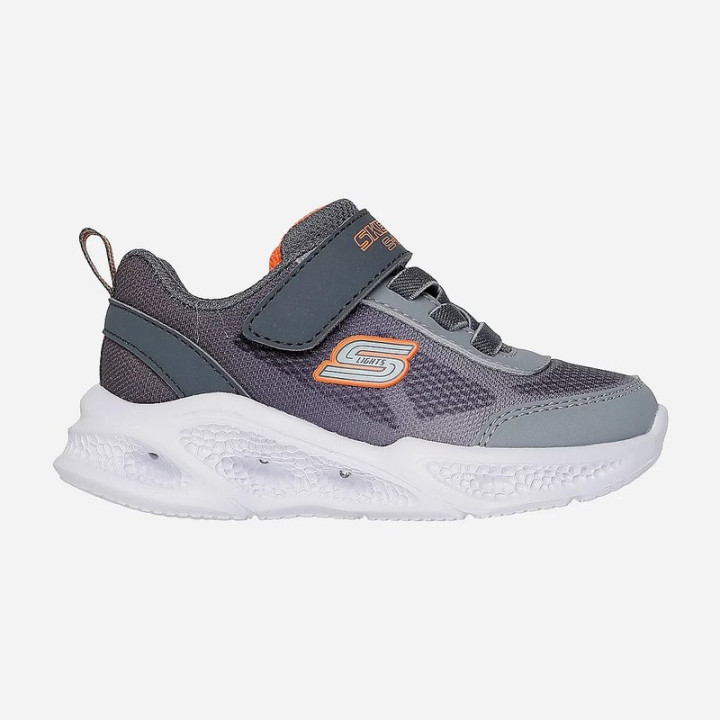 Svíticí tenisky pro děti SKECHERS S-Lights, vel EU 21, šedá