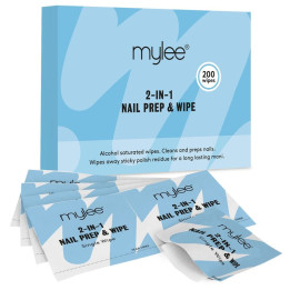 Vlhčené ubrousky na nehty MYLEE Prep & Shine Wipes, 200 ks