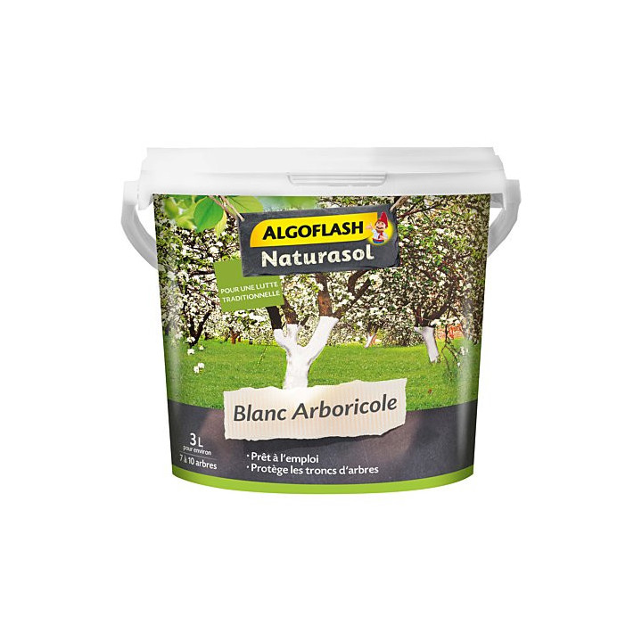 Přípravek na ochranu dřevin ALGOFLASH Naturasol Blanc Arboricole, 3 l