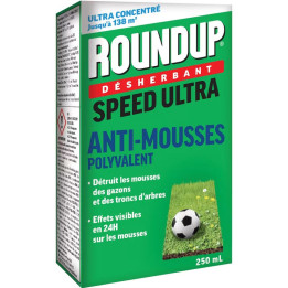 Přípravek na hubení mechu ROUNDUP Speed Ultra Anti-Mousses Polyvalent RM0USS250D, 250 ml