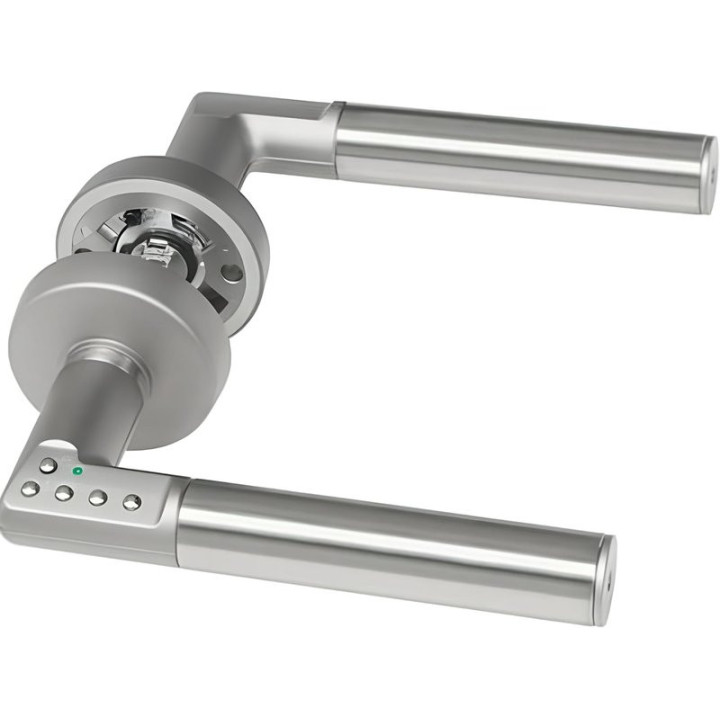 Elektronická klika na dveře YALE Code Handle Y027, pravá, stříbrná