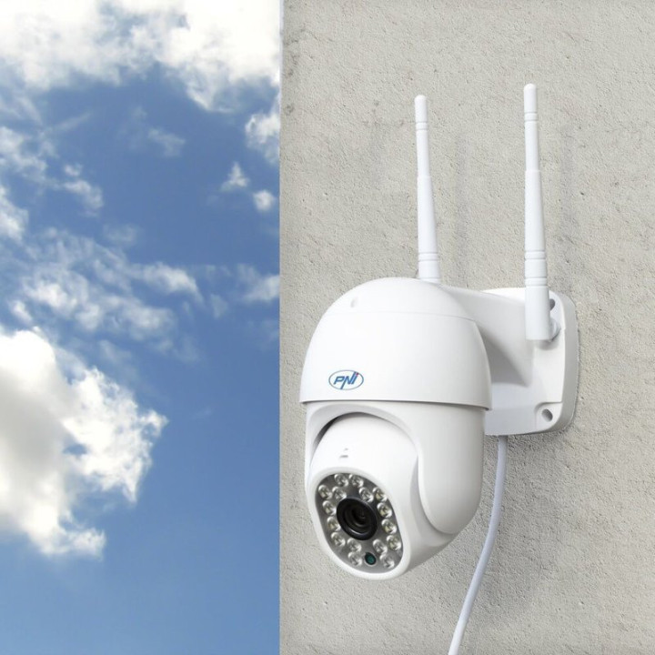 Bezpečnostní WiFi kamera PNI IP440, 4MP, bílá