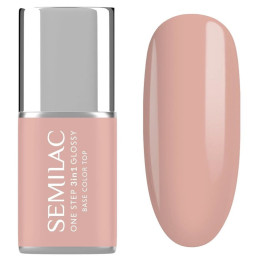 Lak na nehty 3v1 SEMILAC , odstín Glossy Light Peach, 7 ml