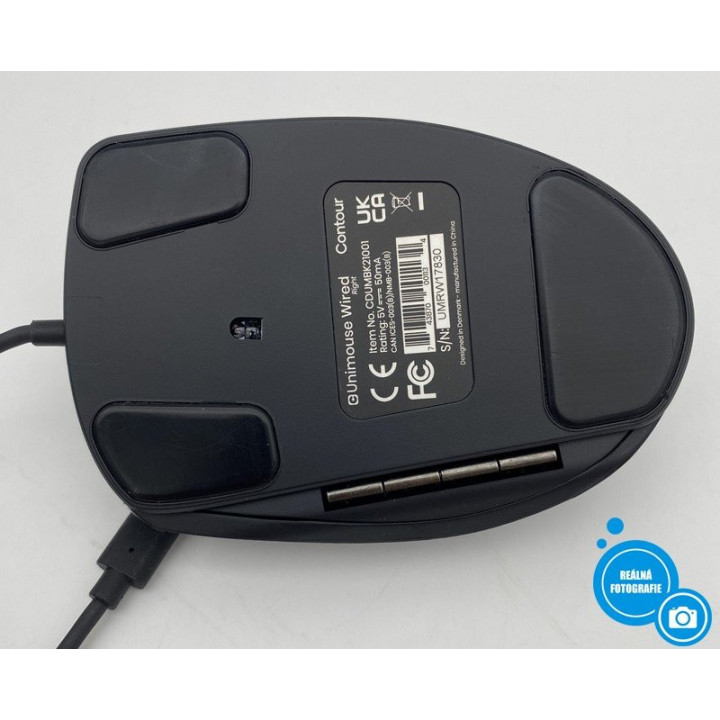Počítačová myš CONTOUR Unimouse Wired (CDUMBK21001), pravá, černá