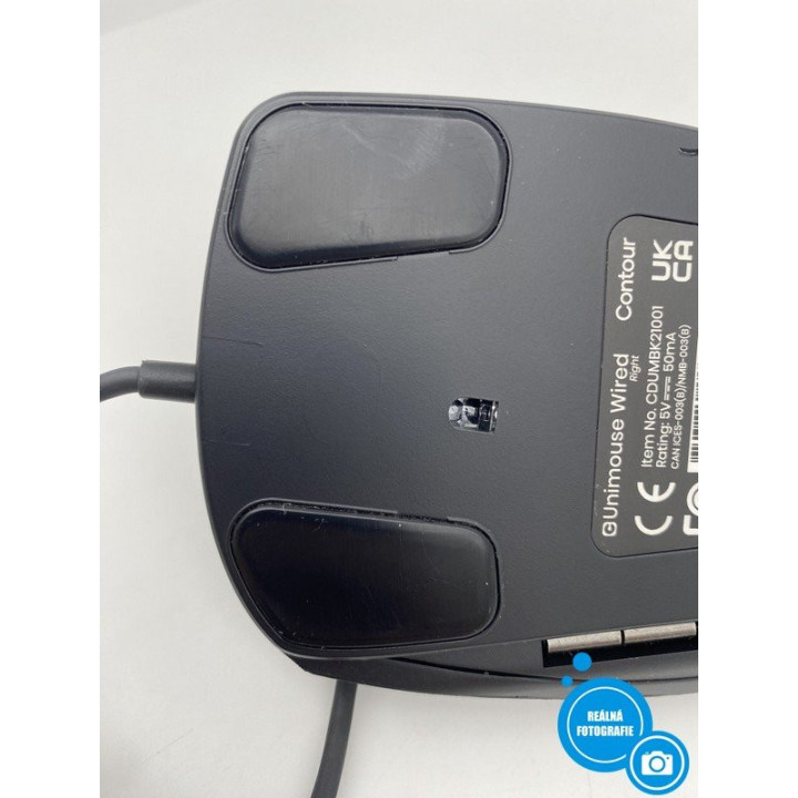 Počítačová myš CONTOUR Unimouse Wired (CDUMBK21001), pravá, černá