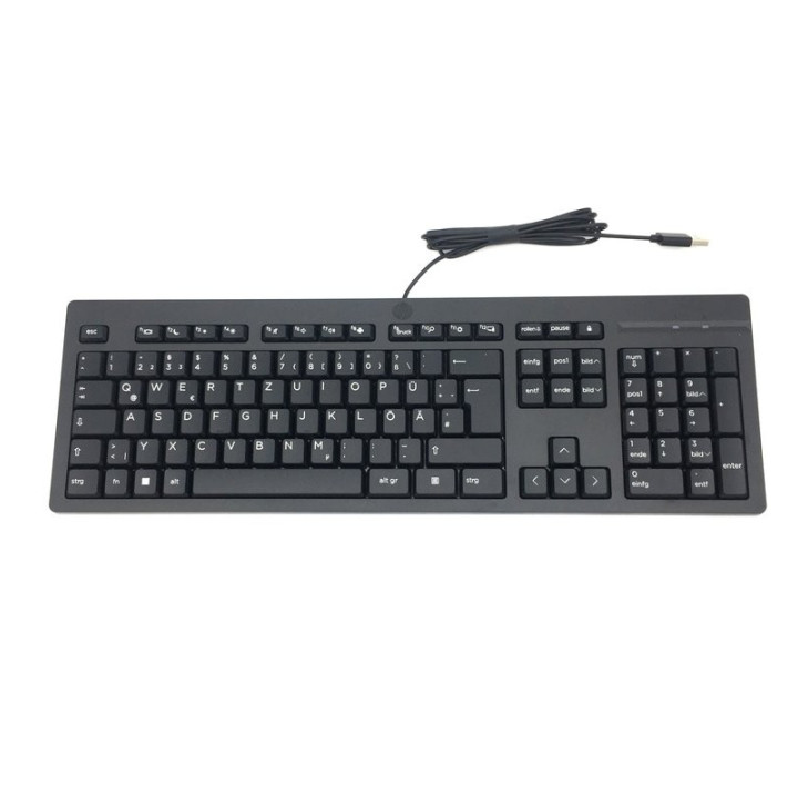 Klávesnice HP 125 Wired Keyboard TPA-D005K, černá (rozložení německý jazyk)