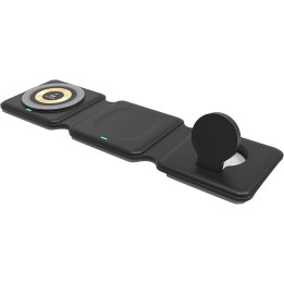 Bezdrátová magnetická nabíječka Many 3-v-1 Wireless Charger ,15 W, černá