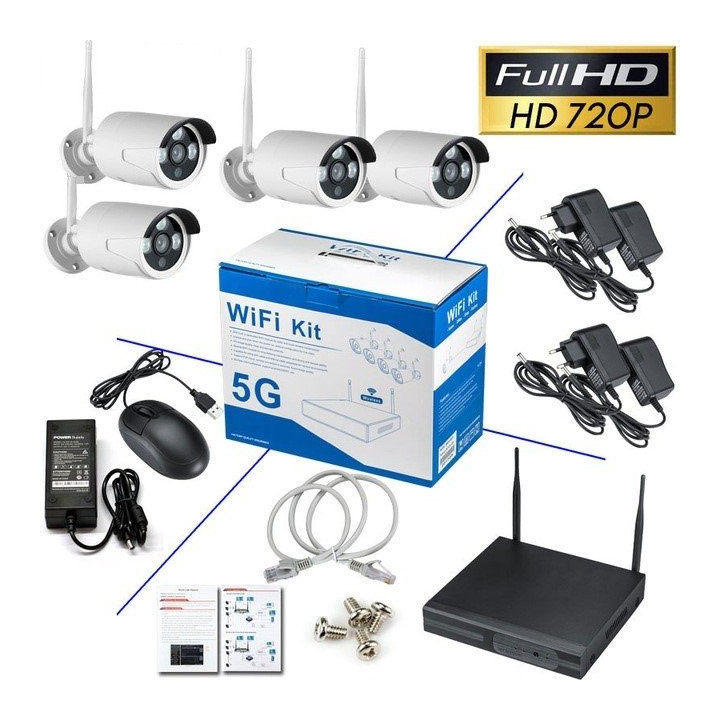 Kamerový systém LEOVIN Wi-Fi Kit B07YBFVSVK, Full HD, 4 kamery