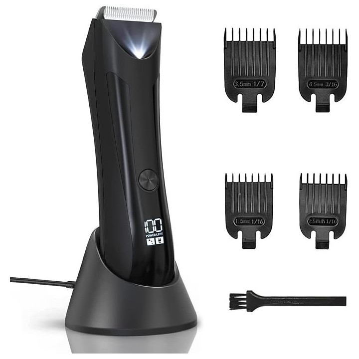 Pánský zastřihovač Body Hair Trimmer HT-877, IPX7, černá