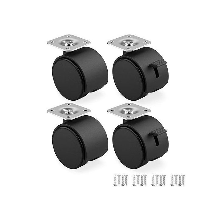 Sada nábytkových koleček RAVNHAMAN N1038, 40 mm, max. 25 kg, 4 ks