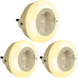 Noční světlo do zásuvky EMOTIONLITE , stmívatelné, 2700 K, teplá bílá, 3 ks