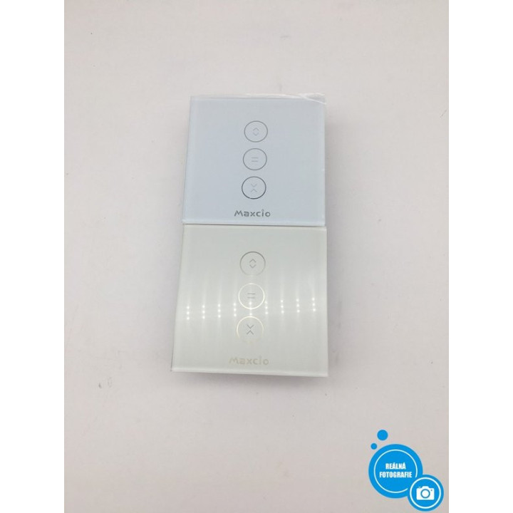 Wi-Fi SMART dotykový spínač rolet MAXCIO Curtain Switch WF-CS01, 600 W, 4 ks, bílá