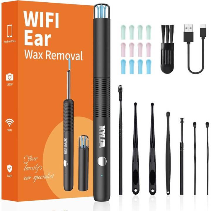 Ušní čistič XYLLA Ear Wax Removal, černá