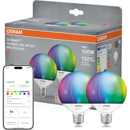 Sada SMART žárovek OSRAM Ledvance AC74761, E14, 2 ks