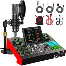 Mixážní pult s mikrofonem TENLAMP G10 mixer, 5V